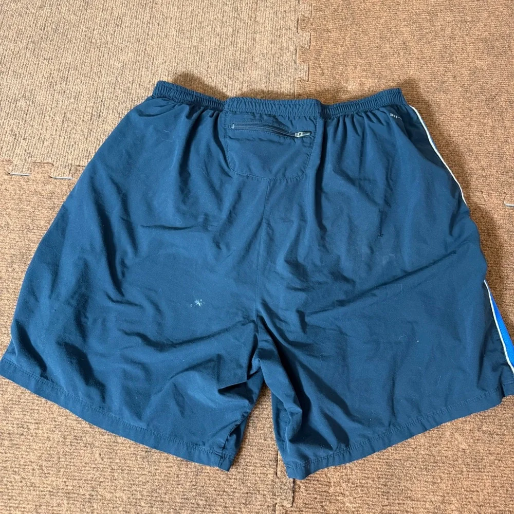 Nike Dri-FIT Mens‎ XL Blue Running Shorts Zipper Pocket RN56323 Athletic Gym